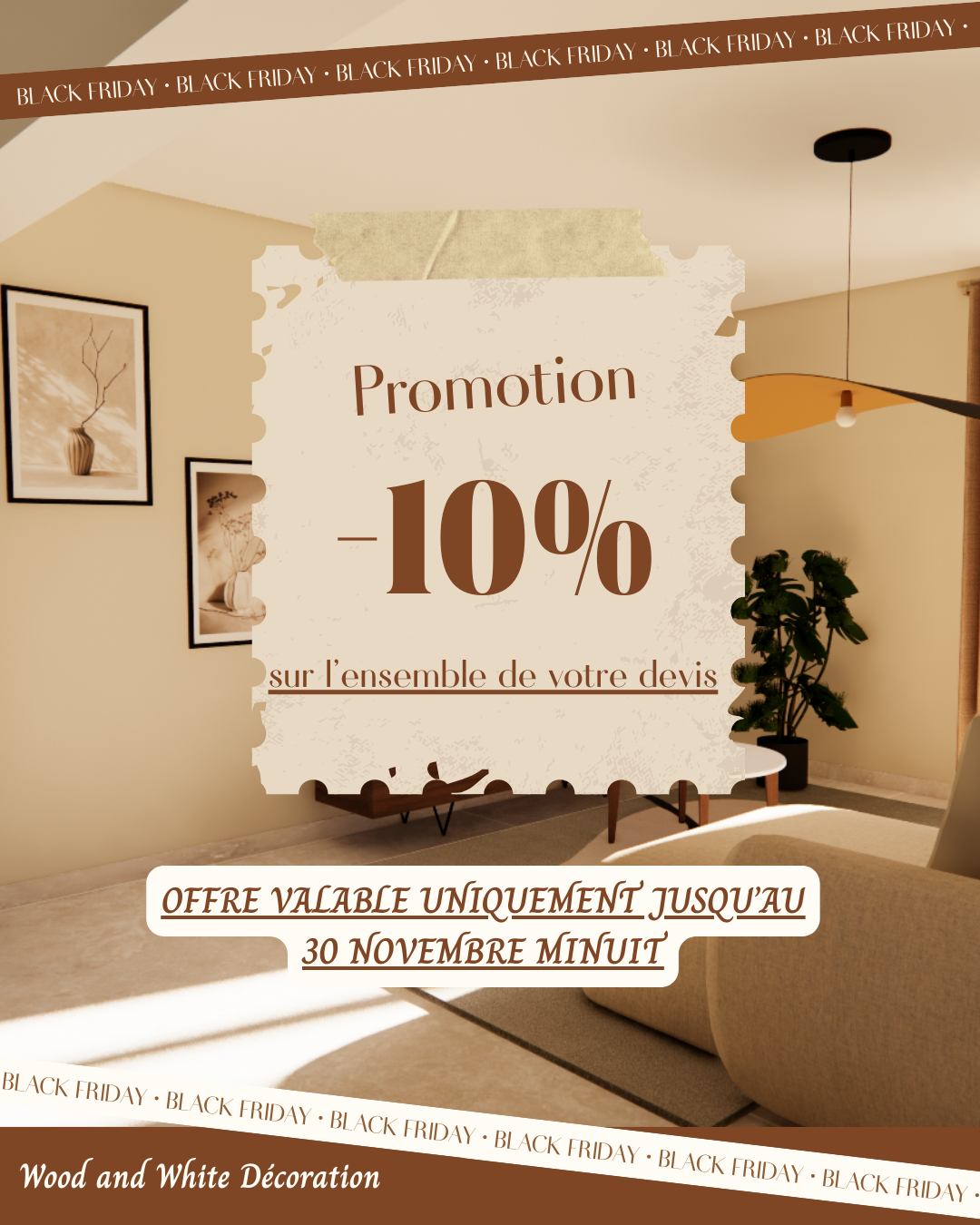 Promotion Black Friday Cosmétique Moderne Beige et Marron (2)